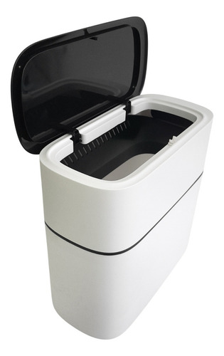 Cesto Tacho De Basura, Hermético, 10lts C/bolsa Ecoco, 13748 Color Blanco