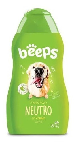 Shampoo Para Cães Neutro Beeps Pet Society Maça Verde 500ml