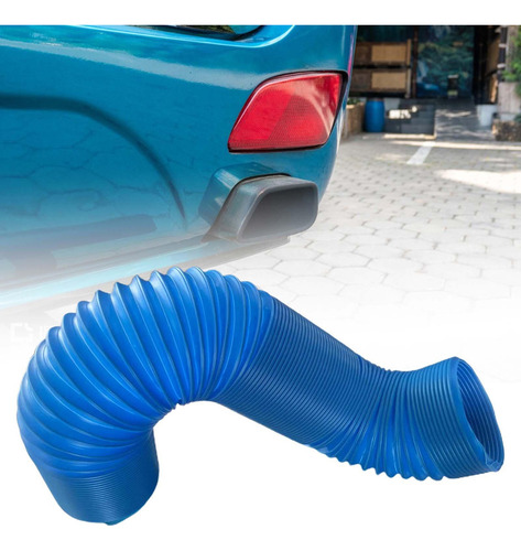 Tubo De De Entrada De Aire Flexible Azul 76 Mm De Diámetro