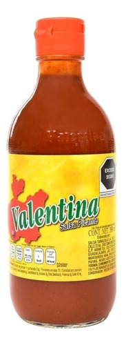 Salsa Valentina Botella De Vidrio Etiqueta Amarilla 350 Ml