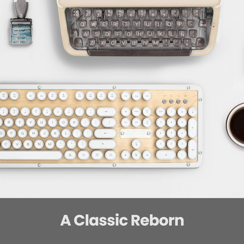 Teclado Mecánico Retro Clásico Usb Azio (maple) Con