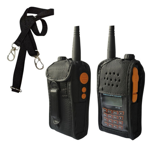 10 Capas De Couro Legitimo Para Rádio Ht Baofeng Modelo Uv6r
