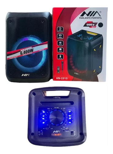 Parlante Profesional Recargable Inalámbrico Luz Led Sd Usb