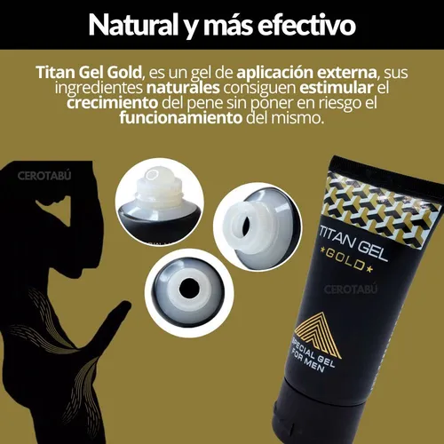 Titan Gel Gold Lubricante Natural Pene Crema Alarga Engruesa