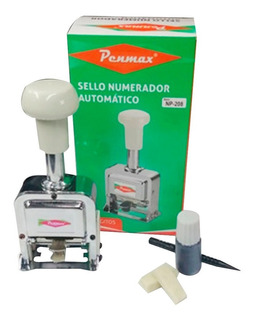 Sello Numerador Automático Penmax Metálico 8 Dígitos Np-208