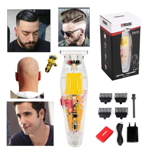 Maquina  Cortar Cabelo  Cordless Acabamento Com 4 Pentes