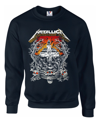 Sudadera Metallica, Unisex Cuello Redondo 14