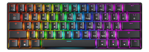 Gk61 Teclado Mecanico Para Juegos  61 Teclas Multicolor Rgb