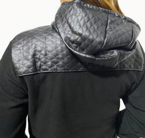 Chaqueta De Polar Con Cuero