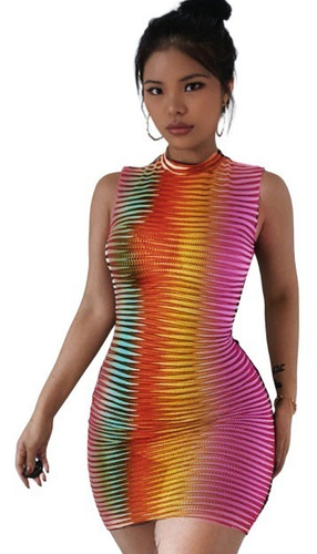 Sexy Vestido Playero Transparente De Colores