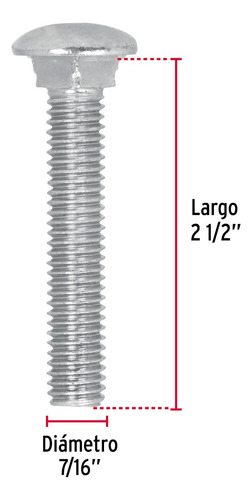 Bolsa Con 30 Tornillos 7/16 X 2-1/2 Tipo Coche, Fiero