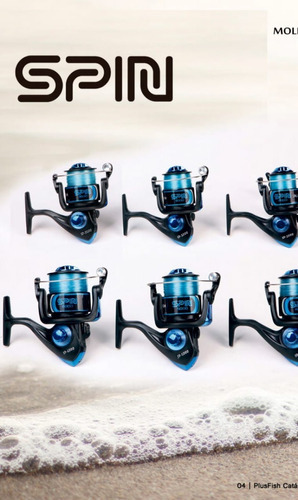 Molinete Pesca Plusfish Spin 6000 Drag 6kg Top -