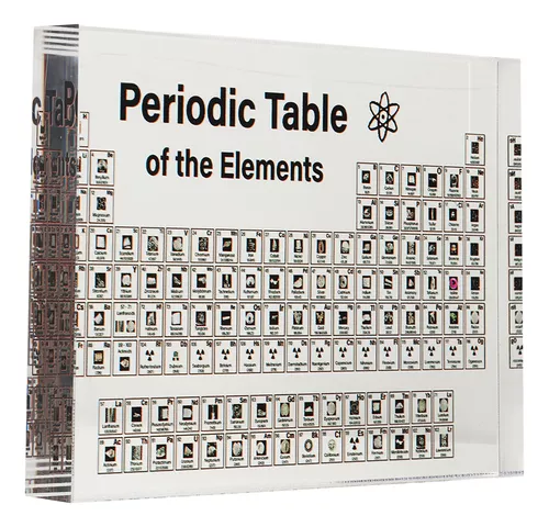 Elementos Reales De La Tabla Periódica En Acrílico Transpare