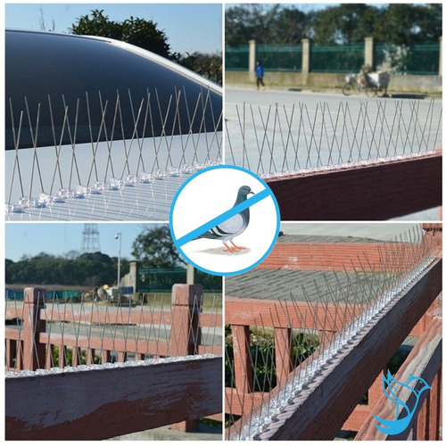 Púas/picos Anti Aves Palomas Gatos De Acero Inoxidable 3m
