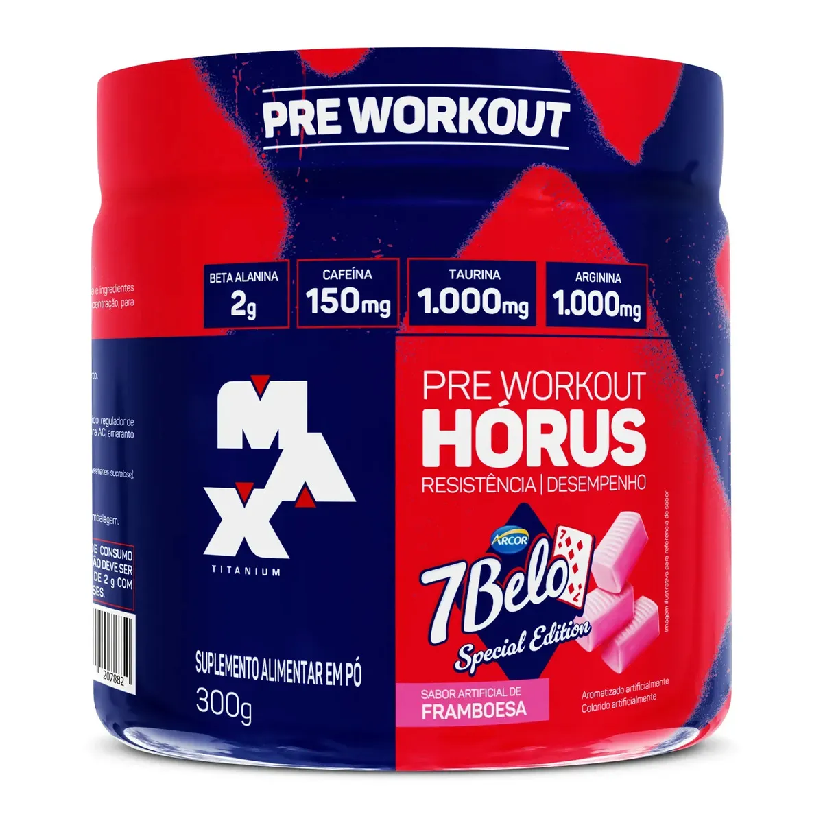 Suplemento em pó Max Titanium Pré Treino Hórus 7 Belo Max x 300g