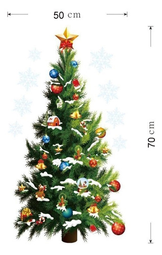 Pegatinas De Pared Con Forma De Árbol De Navidad, Extraíbles