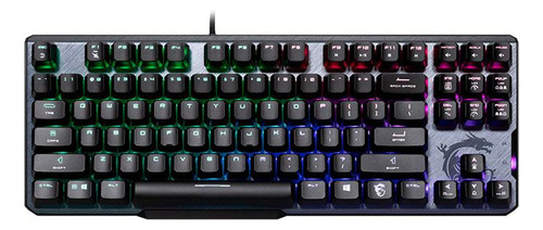 Teclado Mecanico Msi Vigor Gk50 Elite Tkl, Rgb, Switch Azul