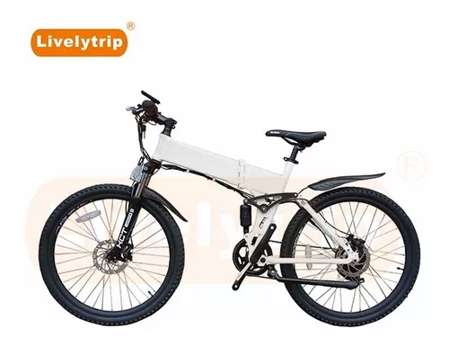 Bicicleta eléctrica plegable para adultos, marco de aleación de magnesio de  21 Mph, 37 libras, suspensión completa de 48 V, mini bicicleta de 16
