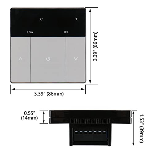 Heat Only Thermostat Wg808,line Voltage 120v 10a,touch ...