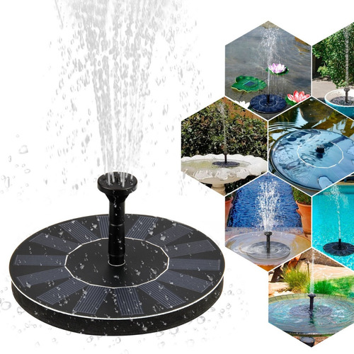 Fuente Solar Flotante + Bomba Agua Jardin Zen Piscina