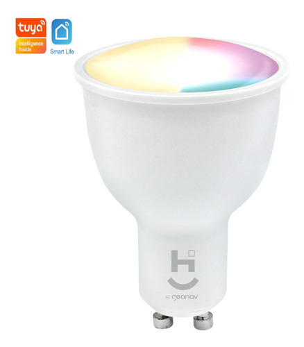 Imagem 1 de 4 de Lampada Dicroica Rgb Quente Frio Wifi Smart Life Tuya Alexa
