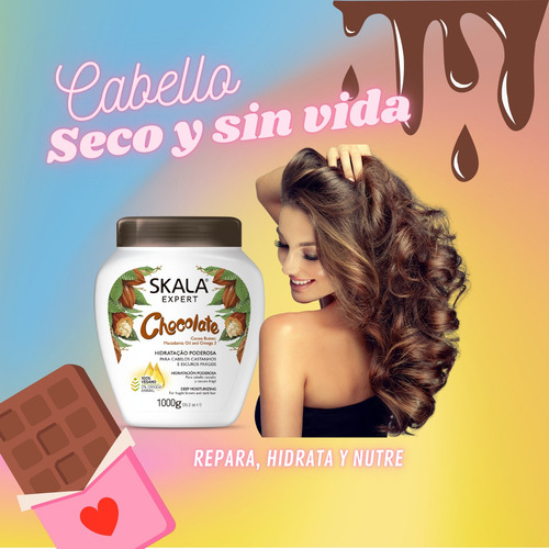 Mascarilla Skala 2 En 1 Chocolate Nutre Y Repara 1000g