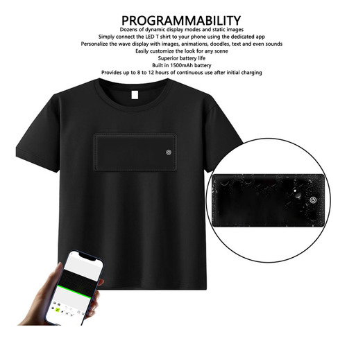 Camiseta Led, Camisas Resplandecientes Camiseta Iluminada