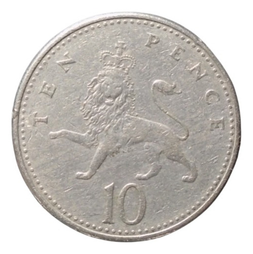 Reino Unido 10 Pence Años: 1992-1997 X Pieza Gb#02 (Usado)