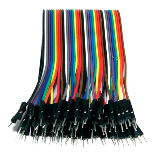 Cable Dupont 40u Protoboard Macho Macho 20cm Arduino [ Max ]