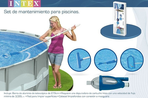 Imagen 5 de 6 de Kit De Mantenimiento De Lujo Con Barredora Para Alberca