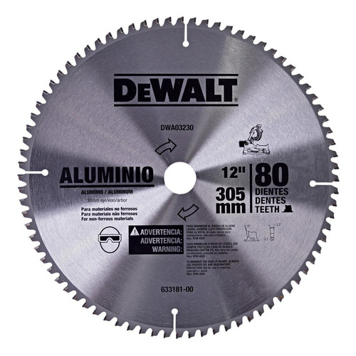 Disco De Serra 300mm 80d Mdf / Alu Dwa03230 Dewalt