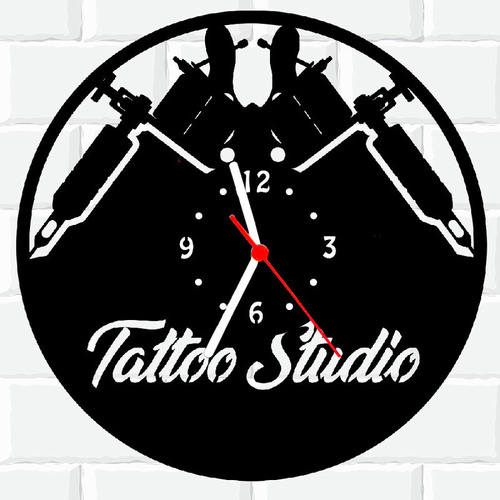 Relógio De Madeira Mdf | Tattoo Tatuagem Studio 3 A