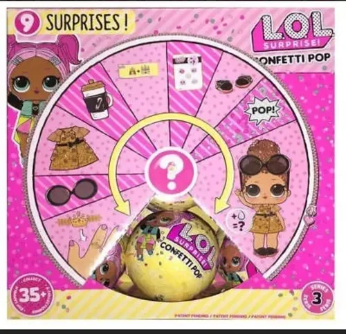 3 Esferas Lol Confetti Pop Con Caja Exhibidora Env o gratis