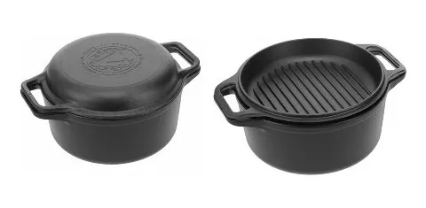 Olla Cooker de Hierro Fundido # 26CM- 5.7 Litros con tapa de