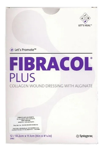 Fibracol Plus 10 X 11cm Kit Com 5 Unidades