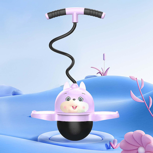 Pogo Ball Con Mango Ejercicio Pogo Stick Pelota Conejo Rosa