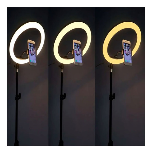 Aro De Luz Led 26cm+soporte Celular+trípode 2.10 M +20 Kn95