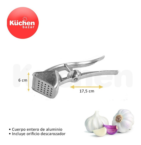 Imagen 3 de 10 de Pica Tritura Ajo Prensa De Aluminio Cuotas