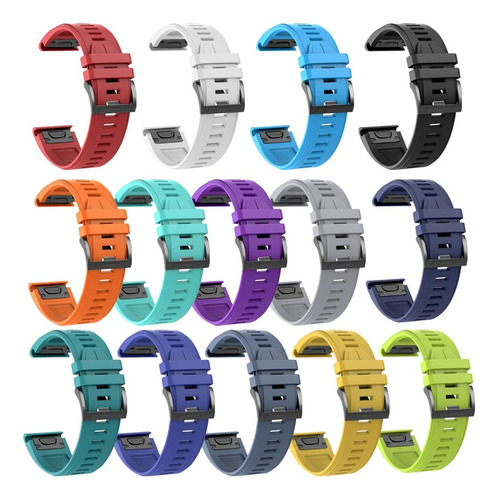 Correa De Silicona For Garmin Fenix 7x 7 Pro Solar/6x 6 Sap