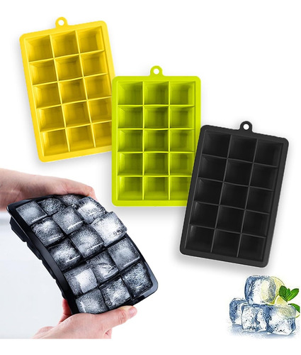 Cubiteras Para Hielo Con Tapa, Moldes De Cubitos Hielo,fácil