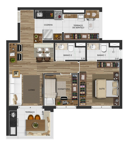 Imagem 20 de 30 de Apartamento 67m², 2 Dormitórios E 1 Vaga, Ao Lado Do Metrô Butantã! - 23302 Ap-pla