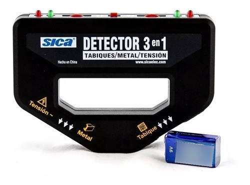 Detector 3 En 1 De Tabiques Metal Y Tension 9v Sica