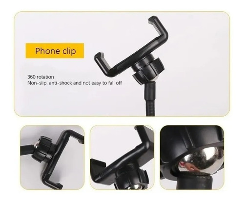 Imagen 5 de 10 de Aro Anillo Selfie Luz Led Trípode Ring Light Celular 1.88m