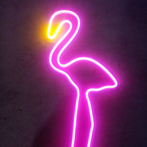 Imagen 4 de 8 de Cartel Neon Led Lampara Luz Flamenco 220 App Bluetooth Ritmo