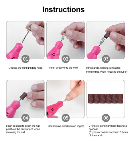 Juego De Manicura Profesional Con Torno Y Limas