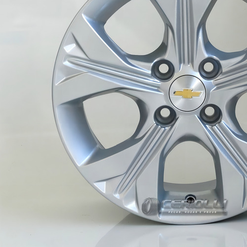 Rodas De Liga Leve Chevrolet Onix Celta Aro 17 4x100 ( Jogo) Cor Prata