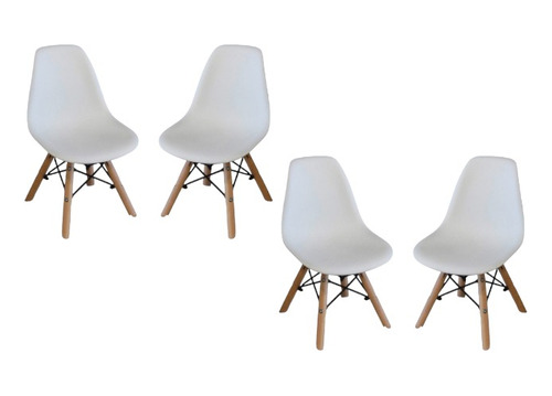 Sillas Eames Kids Para Niños Infantiles Deco - Grupo Sl X4