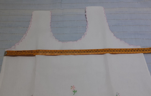 Antiguo Conjunto De Hilo Bordado Para Niña (Usado)
