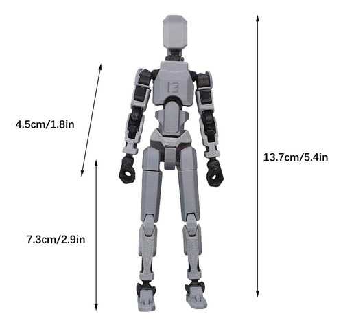 Un Robot Articulado Móvil De 13 Pulgadas Impreso En Forma De