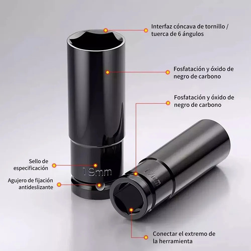 20 Piezas Juego De Datos Llaves Vaso 1/2 Herramient FIXITFAST